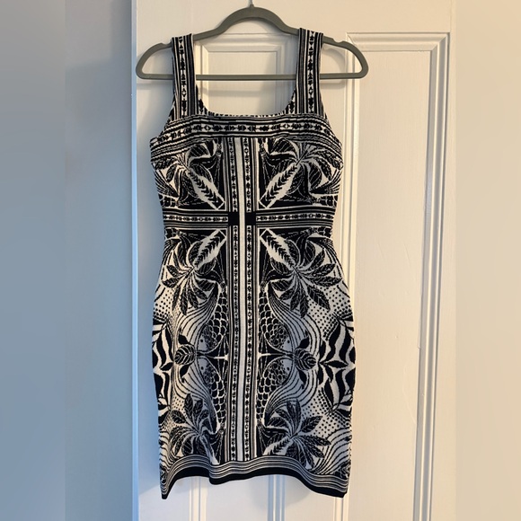 Farm Rio Off-White Elegance Scarf Knit Mini Dress - Picture 2 of 7